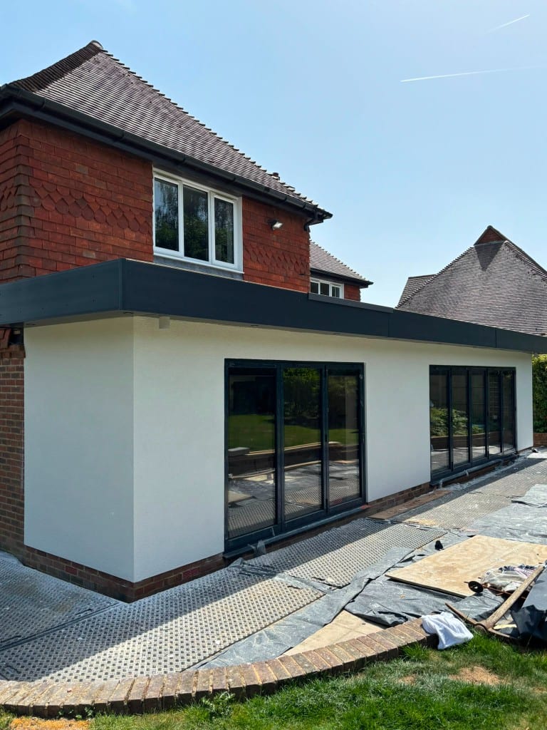 External wall rendering on a property in Erith, Kent