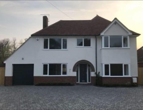 Monocouche rendering on a detached house in Ramsgate, Kent